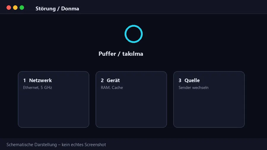 Schematische Darstellung eines Puffers während der Wiedergabe